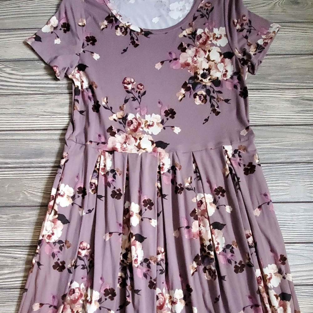 ๐ Mauve Floral Dress S M L - Picture 6 of 6
